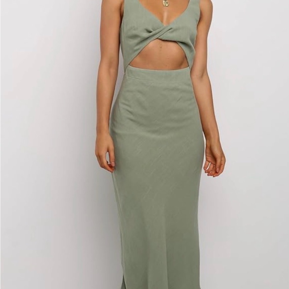 Petal & Pup Sage Backless Dress - Apollo dress